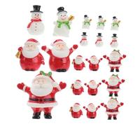VALICLUD 20 Piezas Figuritas de Navidad Miniatura Adornos de Resina para Decoraciones Navideñas Muñecos de Santa para Manualidades y Miniatura Variedad de y Colocación