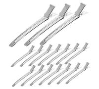 VALICLUD 20 piezas Pinzas de Pelo Profesionales de Acero Inoxidable de Clips Grandes para Peinados y Seccionado de Cabello Fijador de Volumen para Salones y Uso Casa