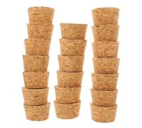 VALICLUD 20 piezas Unidades Tapones de Corcho Cónicos para Botellas de Vino y Vidrio Corchos Duraderos para Sellado Hermético Bares Restaurantes y Hogar