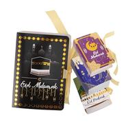 VALICLUD 20piezas Cajas De Dulces Para Eid Mubarak Cajas De Obsequio Diseño De Libro Dulces Para Recuerdos De Fiesta Únicos y Musulmanes