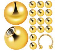 VALICLUD 20piezas Cuentas Sueltas De Bolas De Repuesto Para Piercing Bolas Para Piercings De y Oreja Joyería Corporal Para Mujer Espaciadoras Para Bisutería