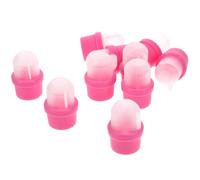 VALICLUD 20piezas Kit Quitaesmalte De Uñas Silicona Herramienta Portátil Para Remojar Esmalte De Uñas Quitaesmalte Para Manicura y Viajes Incluye Tapas Para Remojo De Artísticas