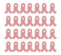 VALICLUD 24 Pcs Pin de Solapa Cinta Rosa para Eventos de Caridad, Broche de Concienciación sobre Cáncer de Mama, Accesorio de Aleación Duradero para Vestidos, Sombreros y Bolsos