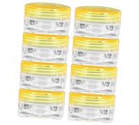 VALICLUD 24 Piezas Caja De Crema De Fondo Cuadrado Envases Cosméticos De Viaje Pequeños Frascos con Tapas Recipiente De Crema Tarros De Viaje para Cremas Yellow El Plastico