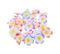 VALICLUD 24 piezas Pinzas para Pelo Flor Hawaiana PE Frangipani Accesorios para Cabello Playa Fiesta Tropical