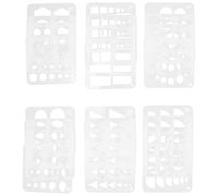 VALICLUD 24 Piezas Plantillas de Dibujo Geométrico Formas Básicas como Círculo, Triángulo y Hexágono, Reutilizables y Fáciles de Almacenar, Ideales Aula