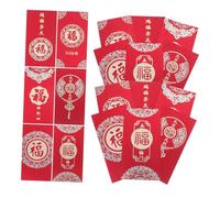 VALICLUD 24 Piezas sobre rojo de la suerte sobres rojos sobres de dinero de la suerte casarse paquetes de dinero rojo Boda para sobres rojos chinos Bolsillo de dinero papel
