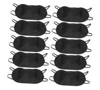 VALICLUD 24piezas de Protección Solar para Ojos Antifaz Opaco para Dormir de Poliéster para Viajes Avión Oficina y Siesta Negras