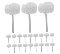 VALICLUD 25 Piezas Ruedas de Pulido de Lana 3 MM 25 Piezas para Taladro, Almohadillas para Pulir Joyas y Metal, Herramienta Rotativa de Pulido para Madera, Cerámica y Acero Inoxidable, Uso