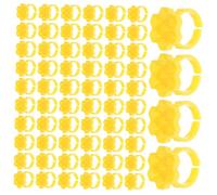 VALICLUD 250 Piezas Lash Glue Cups With Slots Plastic Eyelash Extension Glue Ring For Precise Adhesive Storage And Controlled Usage In Professional Salon