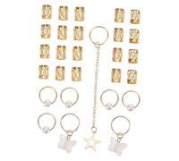 VALICLUD 28 Piezas De Aros Para Rastas Con Forma De Accesorios Para El Cabello Para Mujeres Joyería Para Hebillas Para El Cabello Con Forma De Joyas Para El