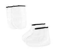 VALICLUD 2pares Mascarilla Exfoliante Para Pies Guantes De Baño De Parafina Protectores De Pies Para Baño De Cera Uso Spa De Manos y Cuidado De