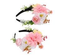 VALICLUD 2pcs Diadema De Flores Navideñas Con Flores Falsas Realistas Ideales Para Accesorios Para El Cabello Nupcial Y Decoraciones De Fiestas Para Mujeres.