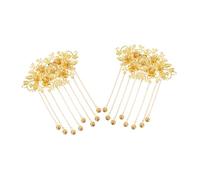 VALICLUD 2piezas Accesorios De Novia Horquillas Tradicionales Chinas Flores Pelo Tocado De Novia Borlas Para Bodas y Ocasiones Especiales Pasador Para Damas De Honor