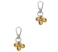 VALICLUD 2piezas Bell Keychain Pendant for Bag Decoration and Pet Collar Nickel Color with Bell