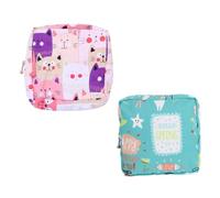 VALICLUD 2piezas Bolsas Para Compresas Higiénicas De Algodón Cierre Resistente Impermeables Para Escuela y Uso Diario Portátil