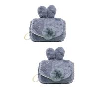 VALICLUD 2piezas Bolso Bandolera De Conejo De Peluche Diseño Creativo y Portátil para Mujeres y Niñas para Uso Diario y Ocasiones Especiales