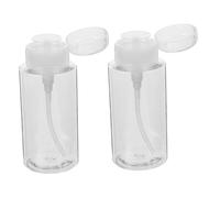 VALICLUD 2piezas Botellas Vacías Bomba Rellenables Para Manicura Líquido Para Limpiar Uñas