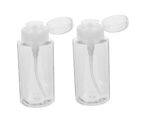 VALICLUD 2piezas Botellas Vacías Bomba Rellenables Para Manicura Líquido Para Limpiar Uñas