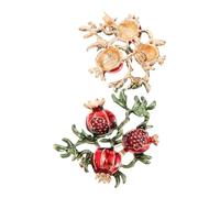 VALICLUD 2piezas Broche De Diseño De Granada Elegante Para Mujeres Alfiler De Aleación Chic Para Día Madre Accesorio De Moda