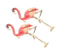 VALICLUD 2piezas Broche de Flamenco de Aleación Accesorios para Ropa Broches Creativos para Mujeres y Niñas para Vestido de Fiesta y Ropa Casual