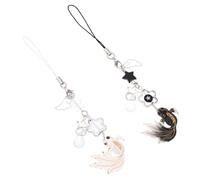 VALICLUD 2piezas Cadena Para Teléfono Decorada Carpas Koi Antipérdida Correa De Cuerda Accesorio Estético Suerte Para Bolso De Teléfono Colgante De Llavero Dije De Moda