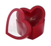 VALICLUD 2piezas Caja De Obsequio De San Valentín Forma De Corazón Caja De Maquillaje Pequeña y Forma De Corazón Para Envolver y Almacenar Maquillaje