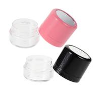 VALICLUD 2piezas Caja De Polvo Refillable Con Espejo y Aplicador De Esponja Contenedor De Polvo Suelto Reutilizable Para Maquillaje y Champú Seco Para Viajes