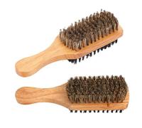 VALICLUD 2piezas Cepillo De Barba De Cerda Para Hombres De Cepillo De Peinado y Alisado Para Barbas Gruesas y Estilos Vikingos Diseño Dual Para Desenredar y Estilizar Portátil y Viaje