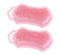 VALICLUD 2piezas Cepillo De Champú De Silicona Para Masaje Capilar Exfoliante Del Cabelludo Apto Para Baño y Ducha Herramienta De Limpieza Para Hombres y Mujeres