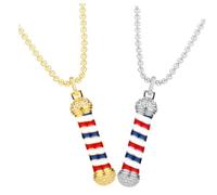 VALICLUD 2piezas Collar De Luz Giratoria Para Mujer De Lámpara De Peluquería Colgante Decorativo Para Salón De Belleza