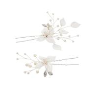 VALICLUD 2piezas Conjunto de Tocado de Novia Perlas Diseño Floral Horquillas Forma para Novias y Damas de Honor Accesorios para Eventos Especiales