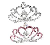 VALICLUD 2piezas De Cristal Tiaras Para Niñas Tiaras Infantiles Accesorio Cabello Para Niñas Para Fiesta De Princesa