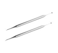 VALICLUD 2piezas De Inoxidable Bolígrafo De Acupresión Portátil Varilla De Masaje Metálica Para Reflexología Herramienta De Masaje Puntero Facial Para El Oído