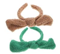 VALICLUD 2piezas Diadema Cordero Lazo Diadema Cuidado Para Rutinas De Maquillaje y Spa Para Mujeres