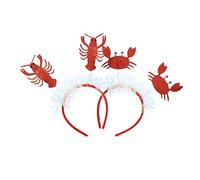 VALICLUD 2piezas Diadema Creativa Forma De Langosta y Cangrejo Peluche Para Fiestas y Carnavales Accesorio Para Mujer Halloween y Navidad