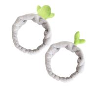VALICLUD 2piezas Diadema De Cactus Diseño De Brotes De Soja Banda Cabello Para Lavarse La Cara Aro Elástico Cabello Para Maquillaje Cosmética Ducha y Lavado Facial Para Mujeres y Niñas