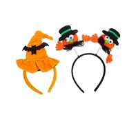 VALICLUD 2piezas Diadema De Calabaza y Murciélago Para Halloween Accesorios De Fiesta De Disfraces Sombrero De Bruja Brillante Decoración Espeluznante Para Adultos