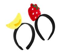 VALICLUD 2piezas Diadema De Frutas De Dibujos Animados Diadema De Fresa y Plátano Accesorios De Disfraz Para Fiesta Cosplay De Halloween