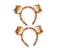 VALICLUD 2piezas Diadema De Tigre Peluda Orejas Para Mujer Accesorio De Cabello De Animal Diadema Orejas De Tigre Para Fiesta De Cosplay Decoración Divertida Para Niña