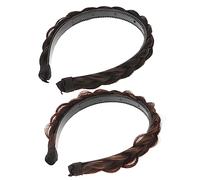 VALICLUD 2piezas Diadema Postiza Ancha De Tocado Para Festivales Adornos Cabello De Niña Diademas Sencillas Para Mujer Postizo Delicado