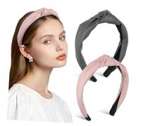 VALICLUD 2piezas Diademas Anudadas De Anchas y Antideslizantes Superior Para Disfraces Estilo Vintage Accesorios Elegantes Cabello Para Mujer