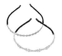 VALICLUD 2piezas Diademas Elegantes Con Cuentas De Accesorios Para Cabello Diademas Para Novia