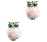 VALICLUD 2piezas Difusor De Para Auto Con Clip De Perfume De Búho De Strass Difusor De Esencial Decorativo Aromaterapia Para Vehículos Rosa