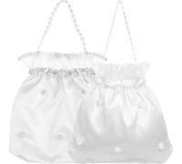 VALICLUD 2piezas Dulces para Boda Bolso de Mano con Rosa Color Claro Porta Dulces para Novia Accesorios para Boda Bolsa de Obsequio para Damas de Honor