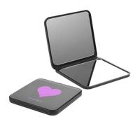 VALICLUD 2piezas Espejo De Maquillaje Portátil Doble Cara De Mini Espejo para Viajes Diseño De Corazón y Estrella Accesorios De Belleza para Oficina y Uso Exterior