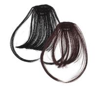 VALICLUD 2piezas Extensiones de Cabello Flequillo Falso para Mujer Postizos Clip Flequillo para Cosplay Presentaciones y Uso Diario