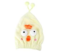 VALICLUD 2piezas Gorro Secador De Pelo De Coral Absorbente Toalla Rápida Para Secado De Cabello Para Ducha y Spa Protección Para Tipo De Cabello Amarillo Creativo y Divertido