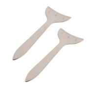 VALICLUD 2piezas Herramienta De Medición De Cuenca Ocular De Acero Inoxidable Plantilla De Delineador Para Ojos Regla Para Medir La Cuenca Del Ojo Para Maquillaje De Cejas