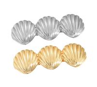 VALICLUD 2piezas Horquillas Metálicas Diseño De Concha Para Mujeres Accesorios De Pelo Elegantes Deslizantes Para Peinados y De Cabello